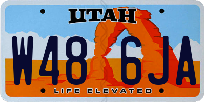 UT license plate W486JA