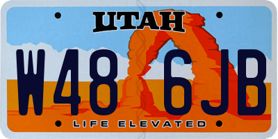 UT license plate W486JB