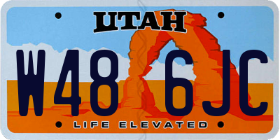 UT license plate W486JC