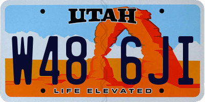UT license plate W486JI