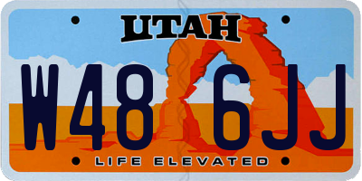 UT license plate W486JJ