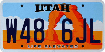 UT license plate W486JL