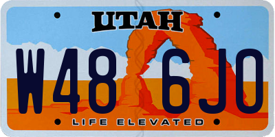 UT license plate W486JO
