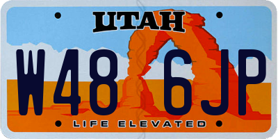 UT license plate W486JP
