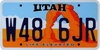 UT license plate W486JR