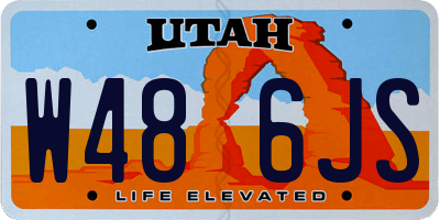 UT license plate W486JS