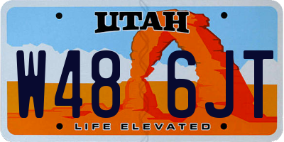 UT license plate W486JT