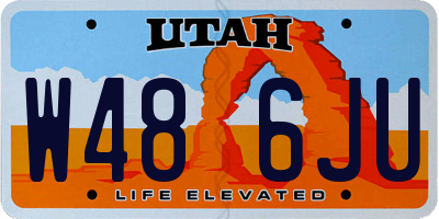 UT license plate W486JU