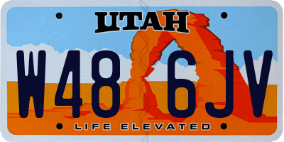 UT license plate W486JV