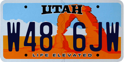 UT license plate W486JW
