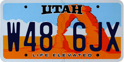 UT license plate W486JX