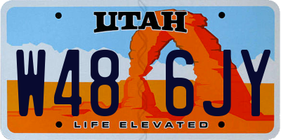 UT license plate W486JY