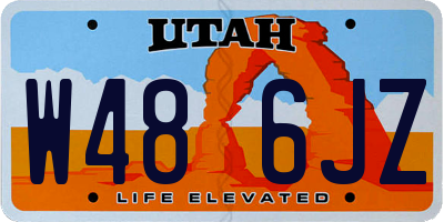 UT license plate W486JZ