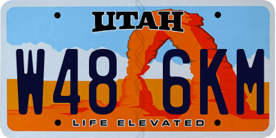 UT license plate W486KM