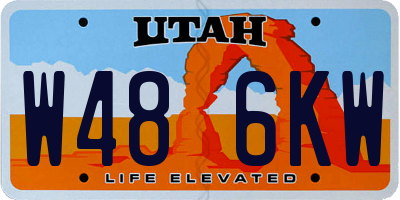 UT license plate W486KW