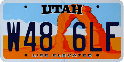 UT license plate W486LF