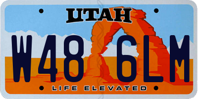 UT license plate W486LM