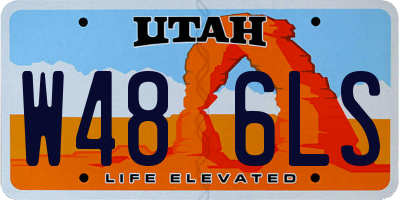 UT license plate W486LS