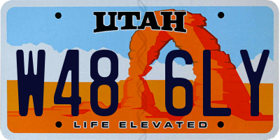 UT license plate W486LY