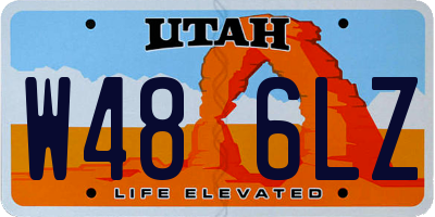 UT license plate W486LZ