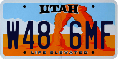 UT license plate W486MF