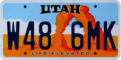 UT license plate W486MK