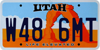 UT license plate W486MT