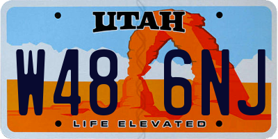 UT license plate W486NJ