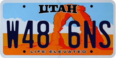 UT license plate W486NS