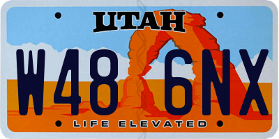 UT license plate W486NX