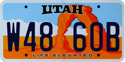 UT license plate W486OB