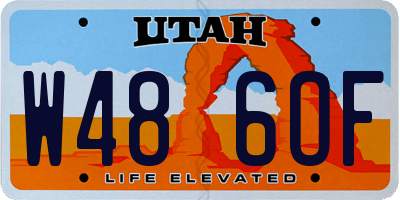 UT license plate W486OF