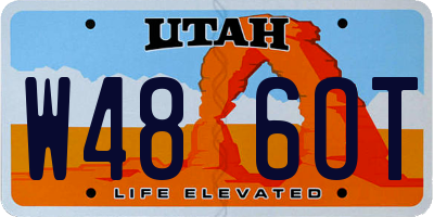 UT license plate W486OT