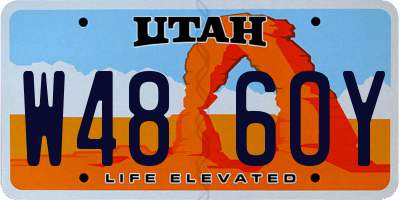 UT license plate W486OY