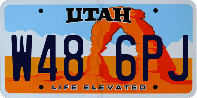 UT license plate W486PJ