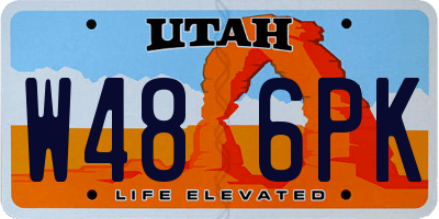 UT license plate W486PK