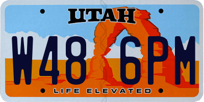 UT license plate W486PM