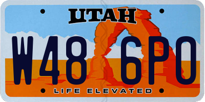 UT license plate W486PO