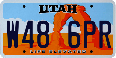 UT license plate W486PR