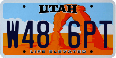 UT license plate W486PT