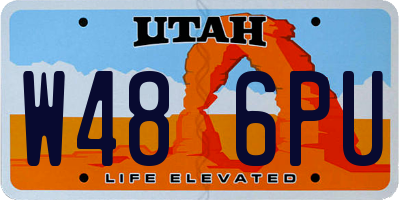 UT license plate W486PU