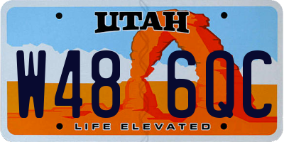 UT license plate W486QC