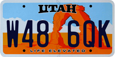 UT license plate W486QK