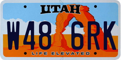 UT license plate W486RK