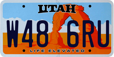 UT license plate W486RU