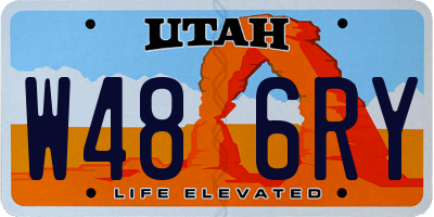UT license plate W486RY