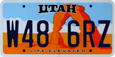 UT license plate W486RZ