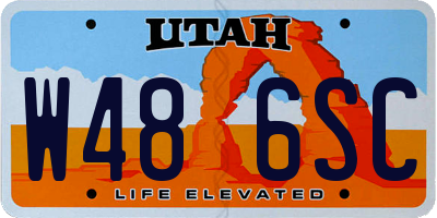 UT license plate W486SC