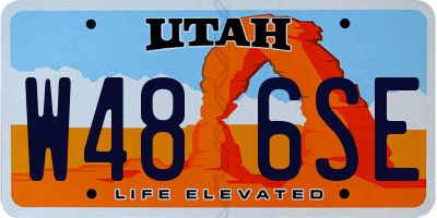 UT license plate W486SE