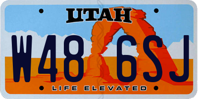 UT license plate W486SJ
